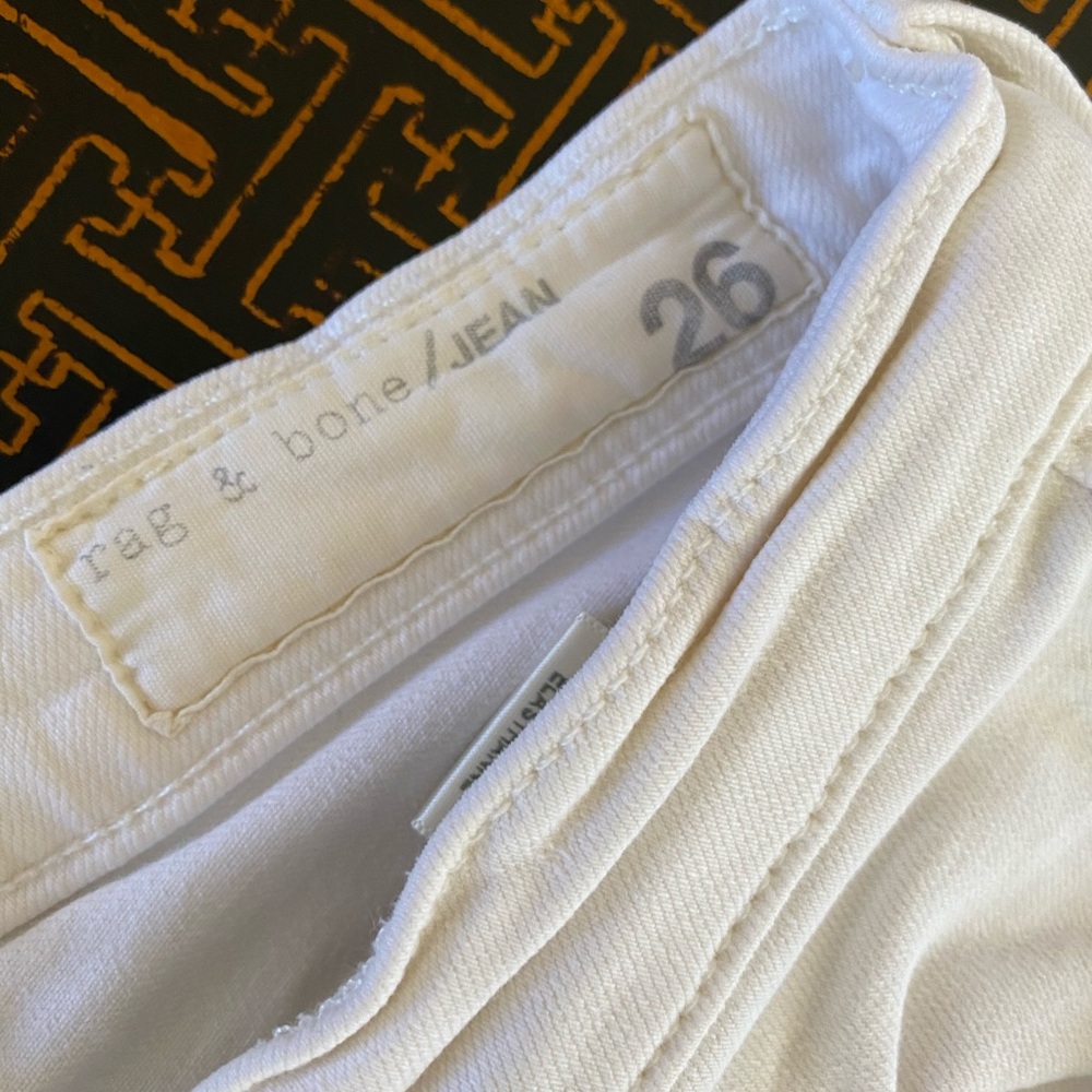 Rag and Bone skinny white jeans
